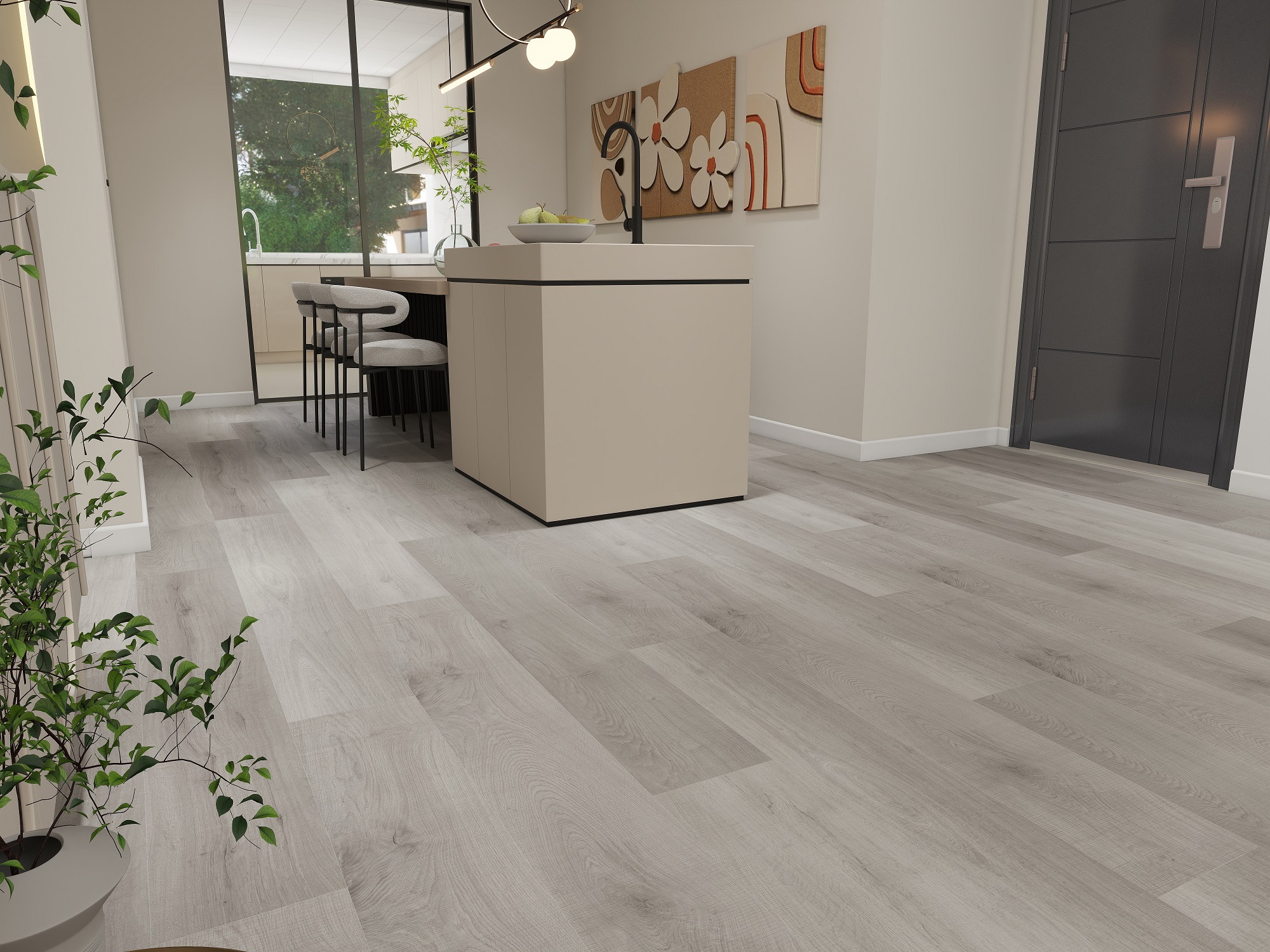 Ash Grey Hybrid Flooring