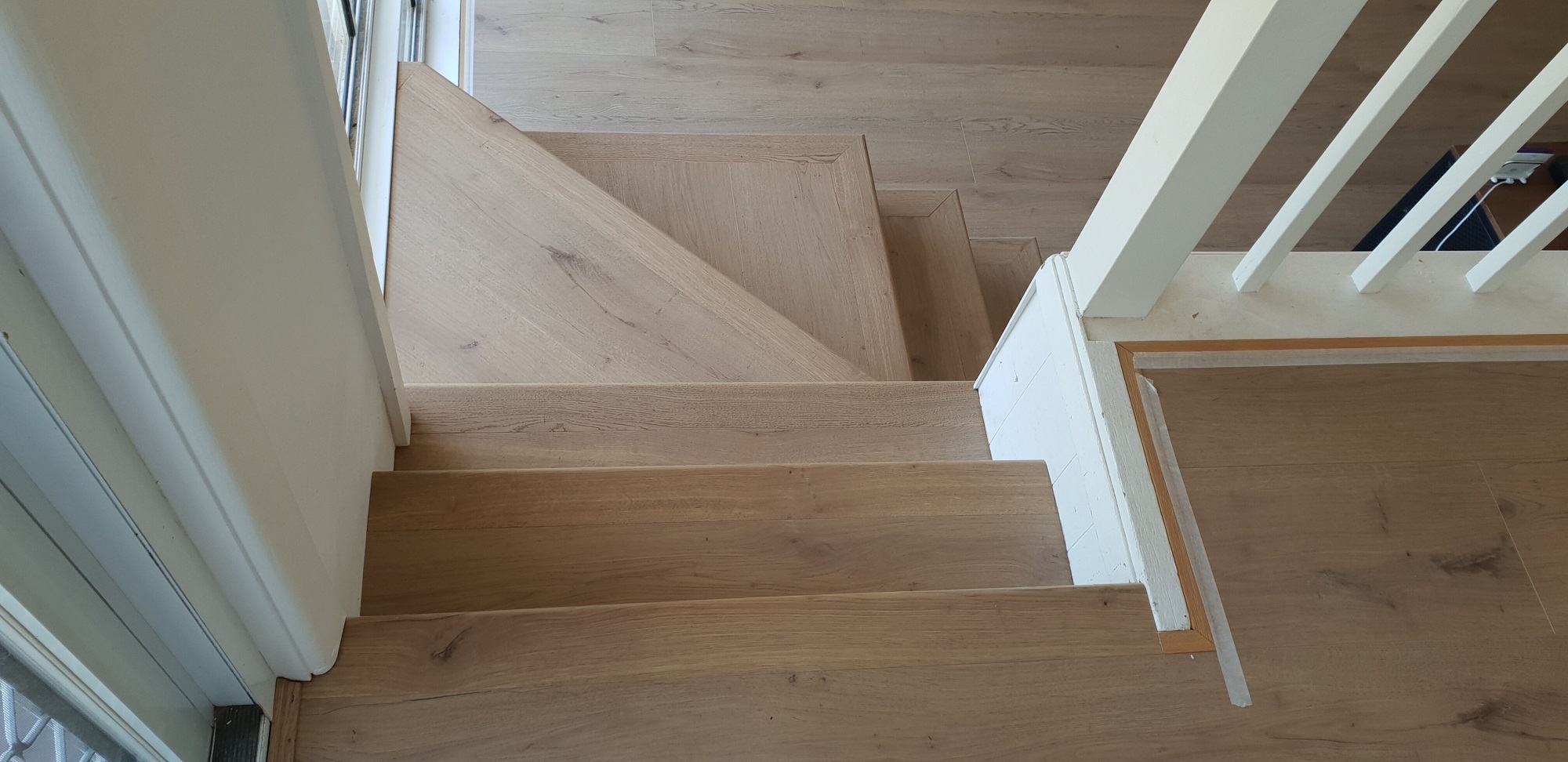 Ivory Oak Laminate Flooring Stairs
